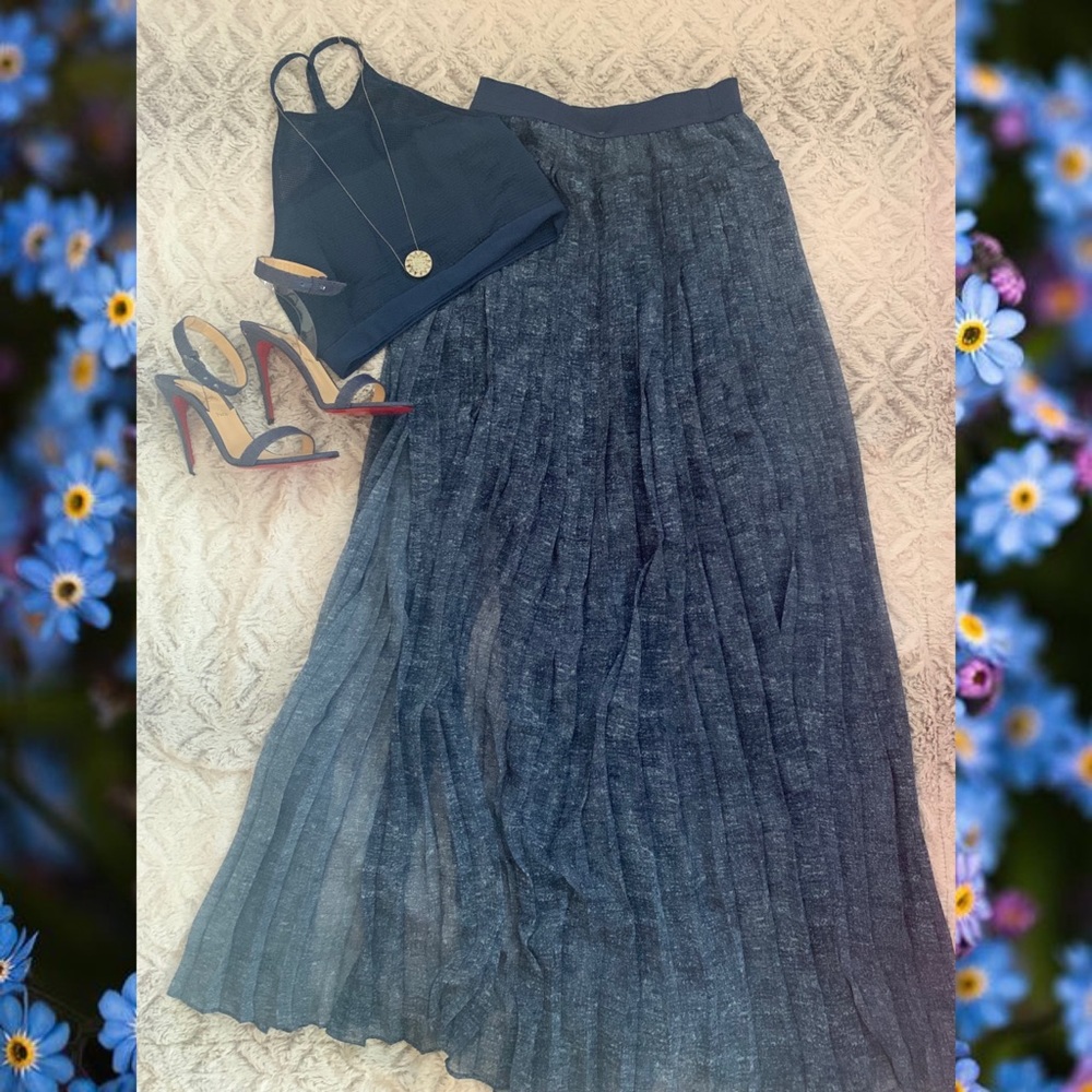 BCBGMAXAZRIA DILLION PLEATED SKIRT